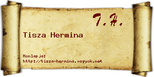 Tisza Hermina névjegykártya
